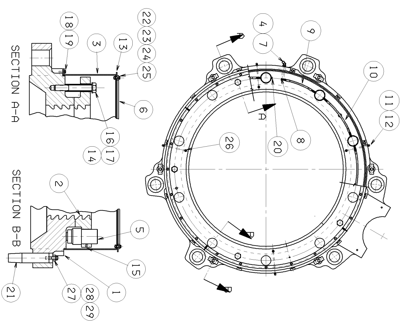 Cone Crusher Adjustment Ring Assembly