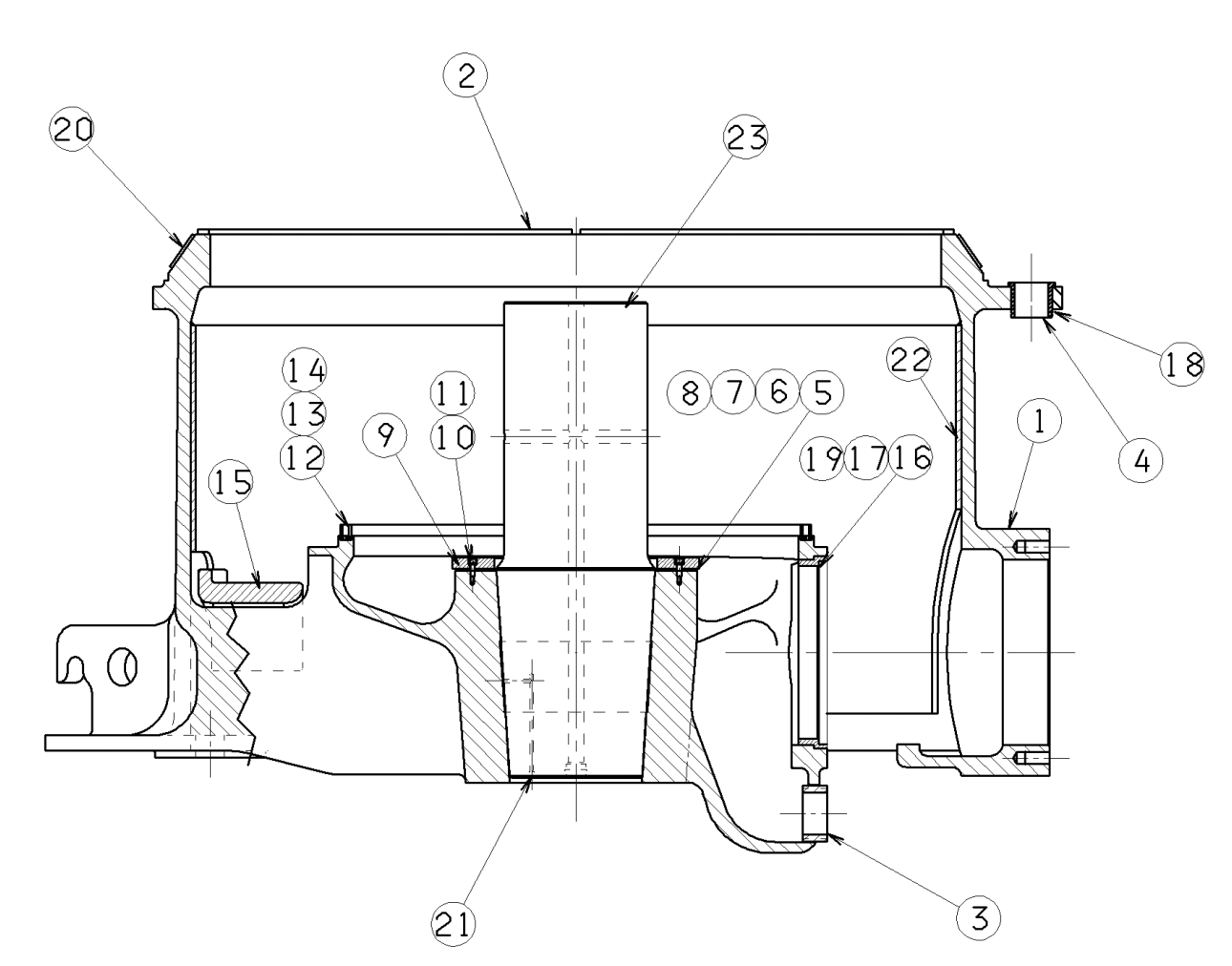 Cone Crusher Main Frame Assembly